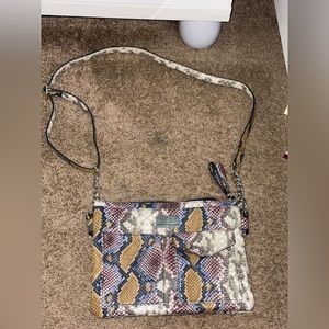 Snake print crossbody purse